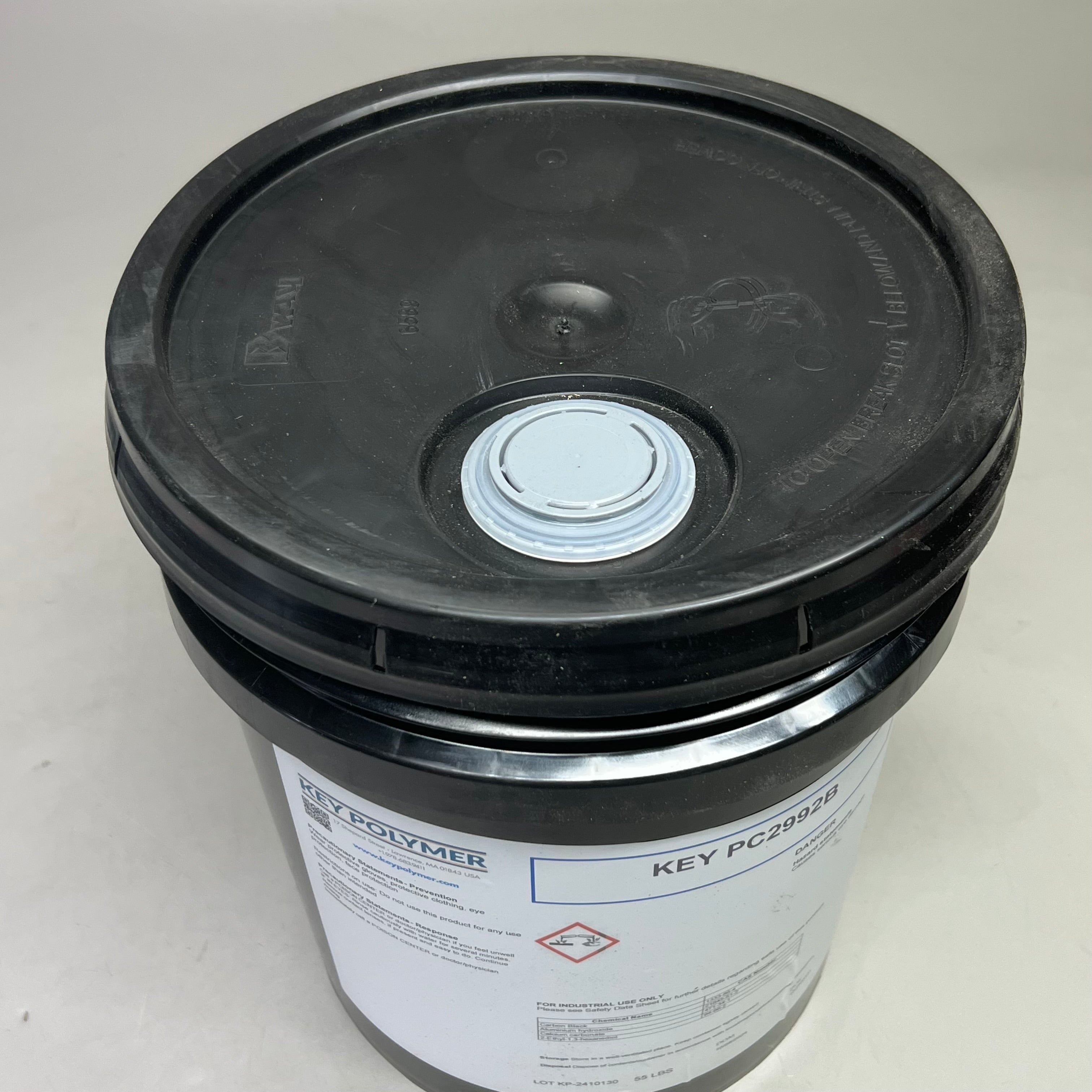 KEY POLYMER Epoxy Adhesive 55 Lbs, Black Container KEY PC2992B