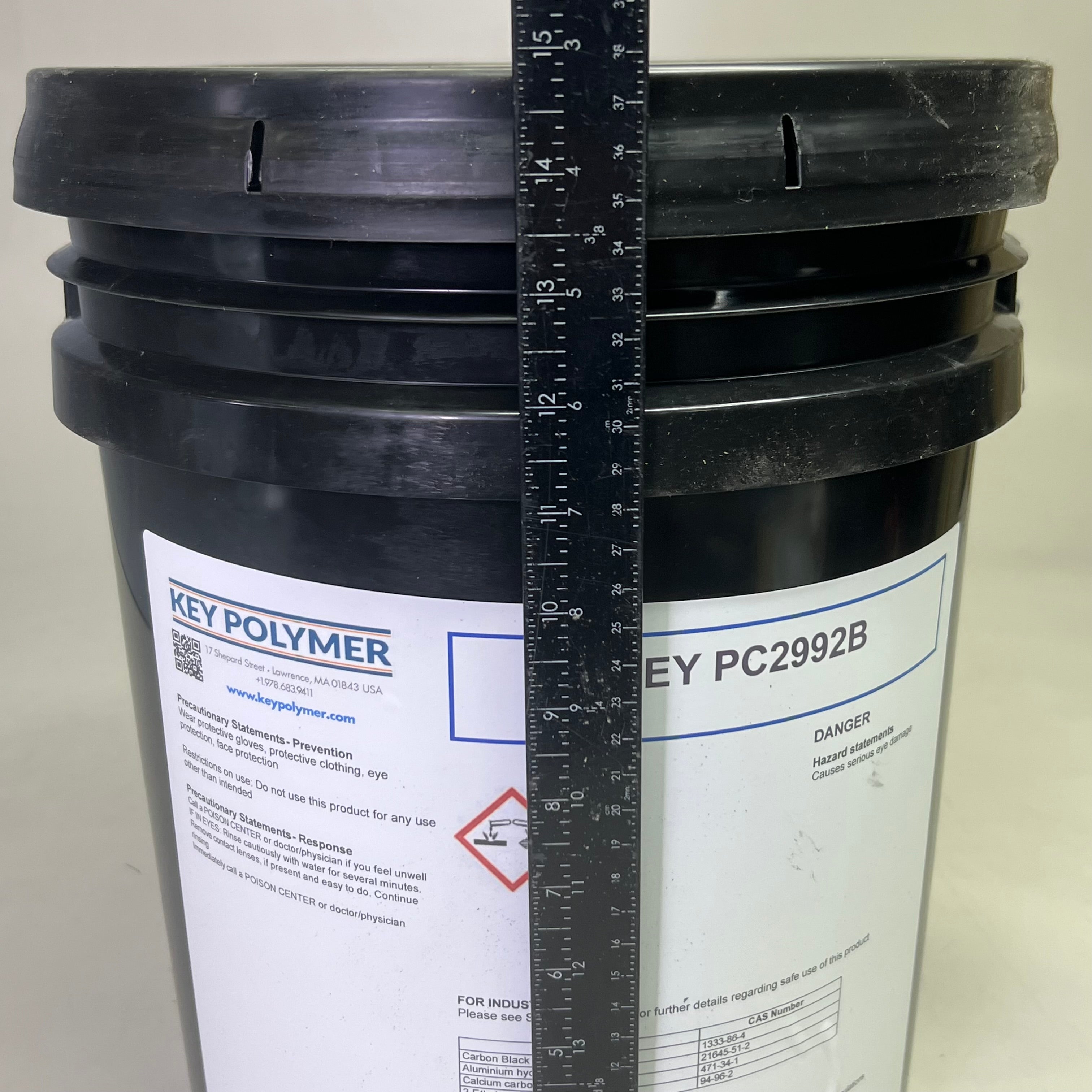 KEY POLYMER Epoxy Adhesive 55 Lbs, Black Container KEY PC2992B