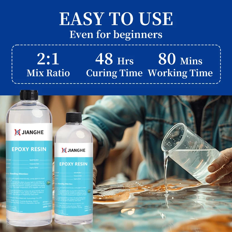 Deep Pour Casting Epoxy Resin Kit 3:1 Ultra Clear for Furniture