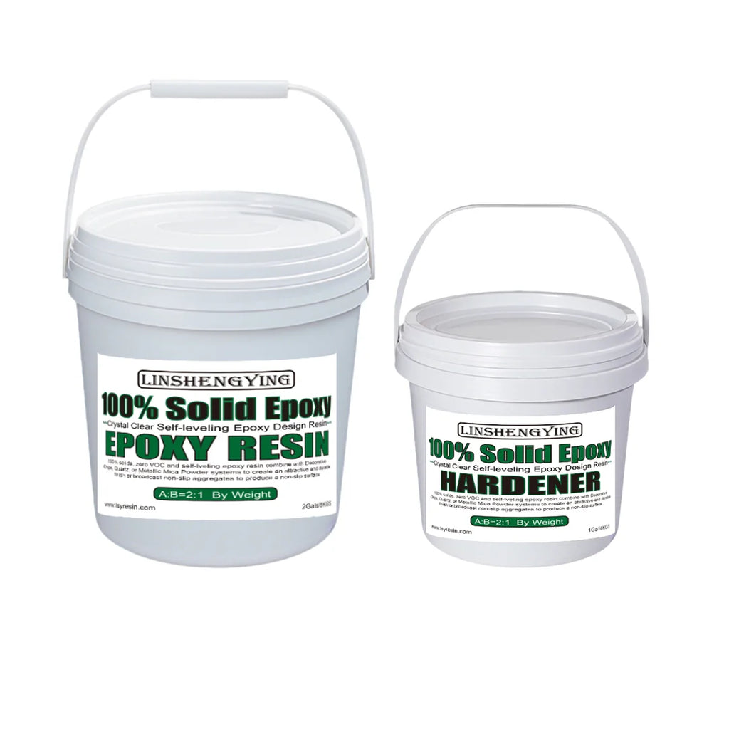 2:1 Self-Leveling 100% Solids Industrial Grade Epoxy Resin Kit 3 Gallons for Garage Floors