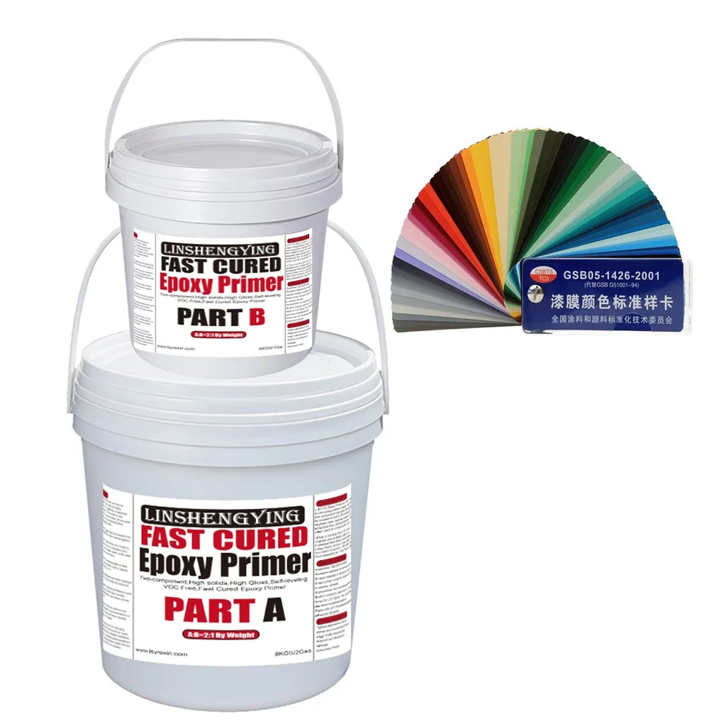 2:1 Fast Cure Epoxy Primer with Nightfall Decorative Flake Chips for Garage Floor Coating 11.4 L