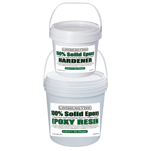 2:1 Self-Leveling 100% Solids Industrial Grade Epoxy Resin Kit 3 Gallons for Garage Floors