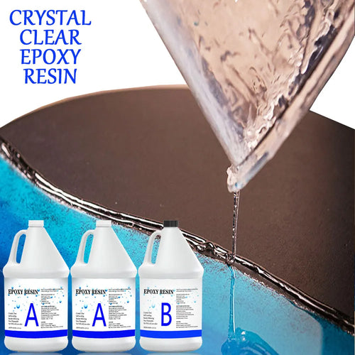 2:1 Crystal Clear Deep Pour Epoxy Resin Kit 3 Gallons for River Tables