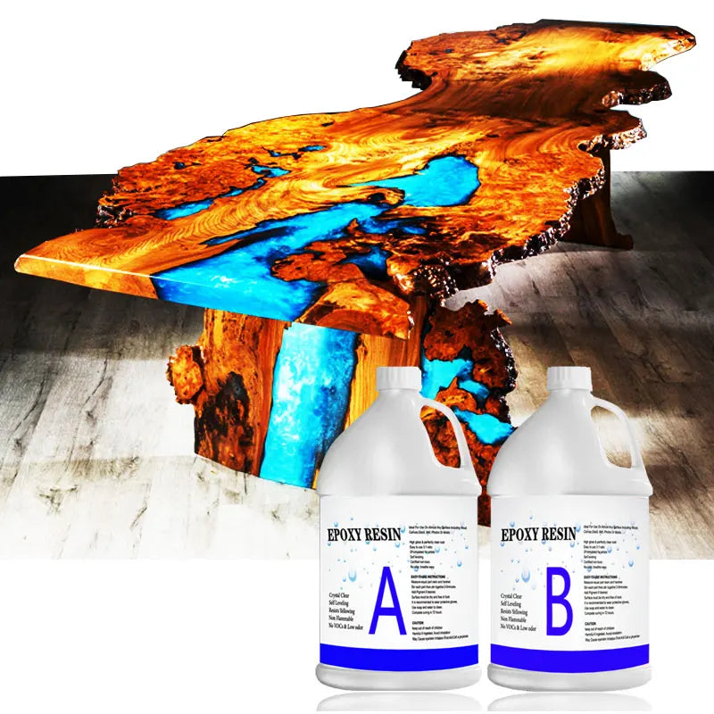 2:1 Crystal Clear Deep Pour Epoxy Resin Kit 3 Gallons for River Tables
